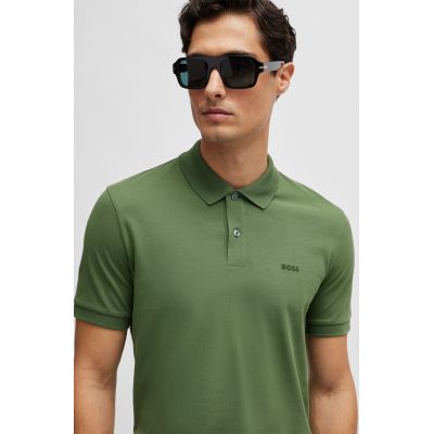 3. BOSS Pallas Open Green Regular Fit Men's Polo Shirt (50468301-381)