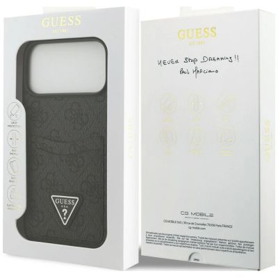 8. Guess 4G nauble Card Triange Case for iPhone 18 Pro Max / 17 Pro Max – black
