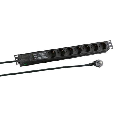 EFB Elektronik EK631DE.3 2 m power strip 7 x network sockets Indoor Black