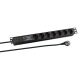 EFB Elektronik EK631DE.3 2 m power strip 7 x network sockets Indoor Black