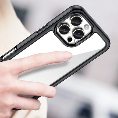 5. Outer Space Case with Gel Frame for iPhone 16 Pro - Black