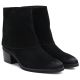 9. Women's leather cowboy boots with rolled-up upper, black Potocki JE19497