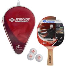 TABLE TENNIS RACKET COVER 3 BALLS SET PERSSON 600 DONIC