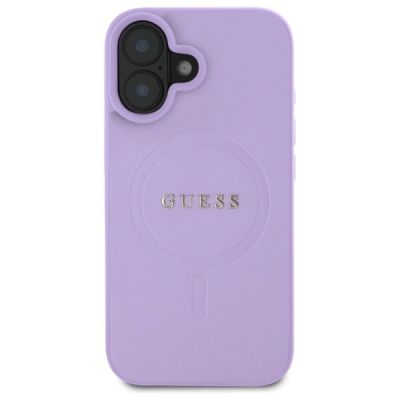 3. Guess Saffiano MagSafe iPhone 16 Case - Purple