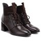 4. Women's insulated high-heeled ankle boots, brown, Vinceza 58670