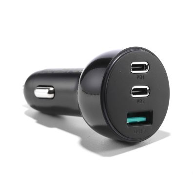 6. Joyroom 70W car charger with 3 ports: USB, 2 x USB C black (JR-CL26)
