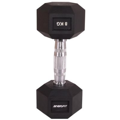 6. HEX RUBBER Dumbbell 8 KG ENERO FIT