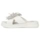 3. Women's leather flip-flops with a flower, white Filippo DK7762