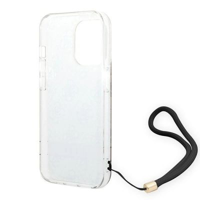 6. Guess GUOHCP14LH4STW iPhone 14 Pro 6.1 "brown / brown hardcase 4G Print Strap