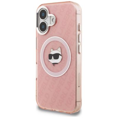 2. Karl Lagerfeld IML Choupette Head Logo MagSafe iPhone 16 Case - Pink