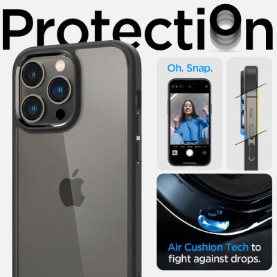 9. Spigen Ultra Hybrid iPhone 14 Pro Case - Matte Black