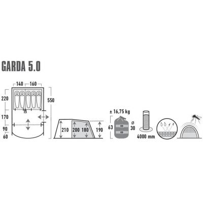 27. High Peak Garda 5.0 Tent 11823