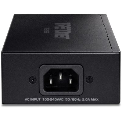3. Trendnet TPE-319GI injector 10G PoE++, 10 Gigabit Ethernet, 1000/10000, IEEE 802.3, IEEE 802.3ab, IEEE 802.3af, IEEE 802.3an, IEEE 802.3bt, IEEE 802.3bz, IEEE 802.3u, 0.7 W, 90 W