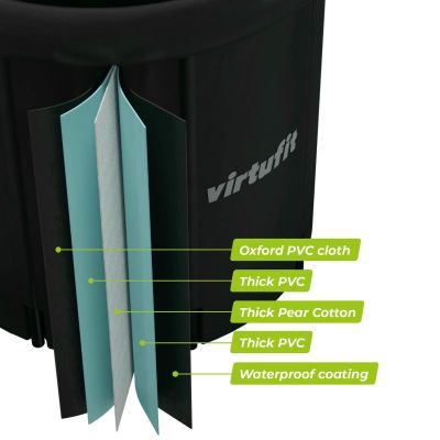 56. VIRTUFIT ICE BATH XXL - 375 LITERS - ANTHRACITE - WITH ACCESSORIES