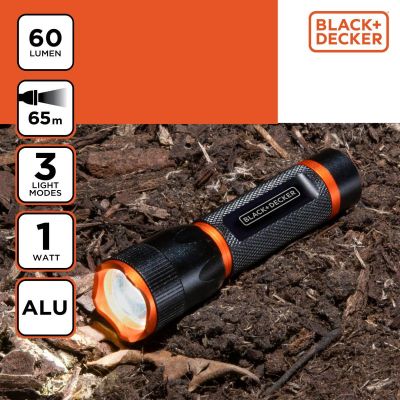 5. BLACK+DECKER Tactical Aluminium Flashlight, 1 W, 60 Lumens