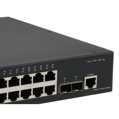 5. LevelOne KILBY GB/L2 26-Port 19" 10 Gb/s Managed Switch