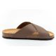 4. Bio Bio shoes men's slippers, profiled flip-flops, natural leather, brown