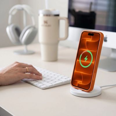 5. Tech-Protect Magmat Magsafe CC case for iPhone 18 Pro / 17 Pro - matte orange