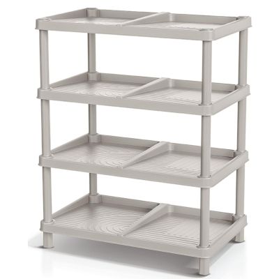 2. SHELVES SHOE RACK 4 LEVELS TASSY LIGHT BROWN PROSPERPLAST