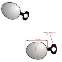 AJS mirror with clamp, black