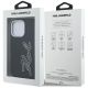8. Karl Lagerfeld FW Grained Signature Logo iPhone 16 Pro Case - Black
