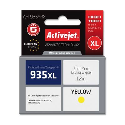 Activejet AH-935YRX Ink (replaces HP 935XL C2P26AE; Premium; 12 ml; yellow)