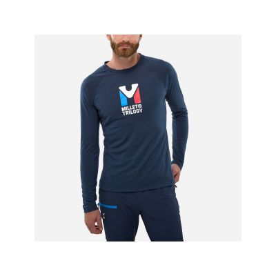 3. MILLET Trilogy Wool T-shirt Ts Ls M navy blue