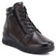 5. Women's brown leather wedge ankle boots Vinceza 39963