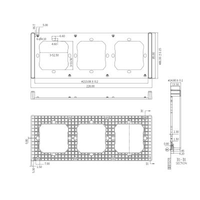 2. Sonoff triple mounting frame for the installation of M5-80 wall switches