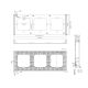 2. Sonoff triple mounting frame for the installation of M5-80 wall switches