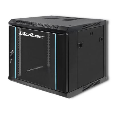 5. 19" 9U 600 x 500 x 600 black wall-mounted rack cabinet