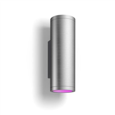 4. Philips Hue Appear outdoor stainless steel wall lamp 2x8W