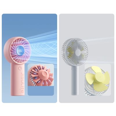 6. Jisulife Handheld Fan Life4 3600mAh Portable USB Fan - Pink