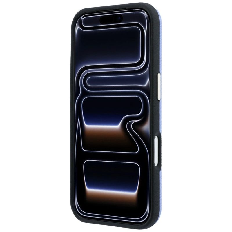 5. Guess Grained & Big Resin Logo Case for iPhone 18 Pro Max / 17 Pro Max - Blue