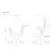 4. Wau 2 BL408 office chair, khaki/white fabric