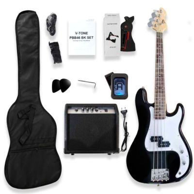 V-TONE PBB46 BK SET Guitar Set with Bass Guitar