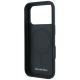 7. Mercedes Leather Semi Wrap Iconic Line MagSafe Case for iPhone 18 Pro Max / 17 Pro Max - Blue