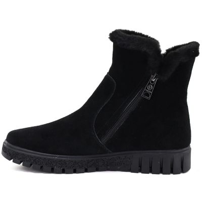 3. Women’s Black Lined Leather Ankle Boots Vinceza 133126