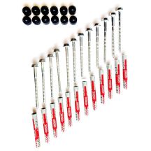 FISCHER 10x80 Expansion Plugs with Screws for BenchK Wall Bars, 12 pcs, BENCHK PS12