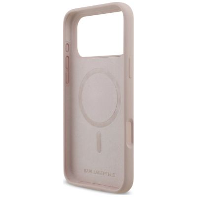 7. Karl Lagerfeld Silicone Karl&Choupette Ring MagSafe Case for iPhone 18 Pro Max / 17 Pro Max – Pink