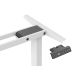 16. Desk frame with electric height adjustment for tabletops up to 200 cm, L-shaped, white