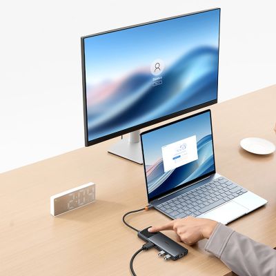 11. Baseus Metal Gleam II 10in1 HDMI USB-A USB-C RJ45 SD/TF Hub - Gray
