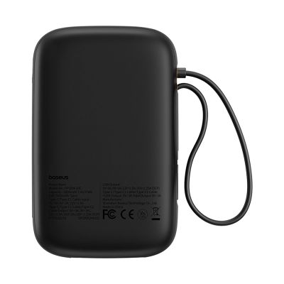 2. Baseus QPow 2 30W 10000mAh Power Bank with Built-in USB-C Cables - Black