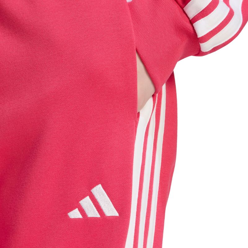 4. adidas Essentials 3-Stripes French Terry Cuffed Women’s Sweatpants, Pink KF8339