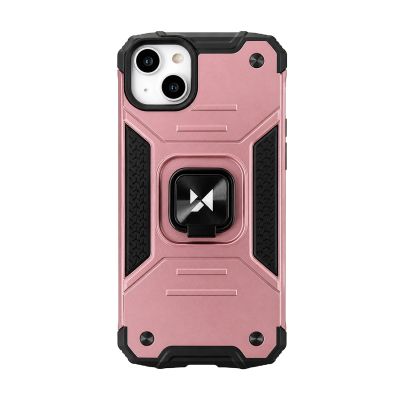 10. Wozinsky Ring Armor iPhone 14 Plus Armored Case Magnetic Holder Ring Gold