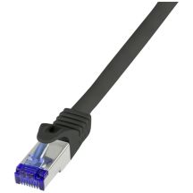 LogiLink C6A143S Network Cable Black 50m Cat6a S/FTP (S-STP)