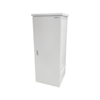 Outdoor rack cabinet IP55, floor-standing 19" 32U 600x600, 4 support beams, 4 cable glands, gray ALANTEC