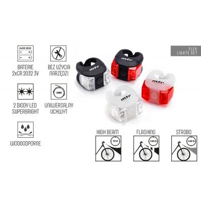 19. Meteor Flex 31528 Bike Light Set