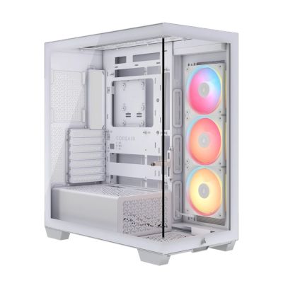 Corsair 3500X LXR LINK Tempered Glass Mid-Tower Case, White