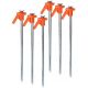 8. TENT PEGS 21CM SET 6 PCS METAL PLASTIC REDCLIFFS